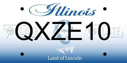 QXZE10 Illinois License Plate