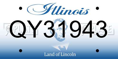 QY31943 Illinois License Plate