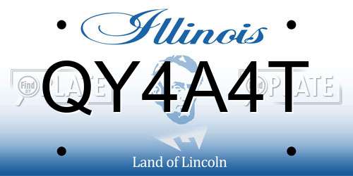 QY4A4T Illinois License Plate