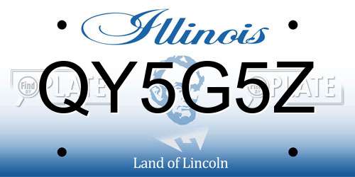 QY5G5Z Illinois License Plate