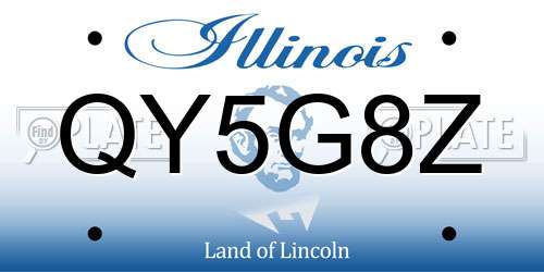 QY5G8Z Illinois License Plate