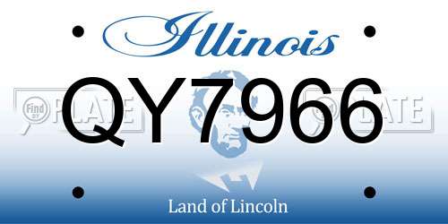QY7966 Illinois License Plate