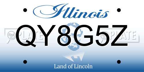QY8G5Z Illinois License Plate