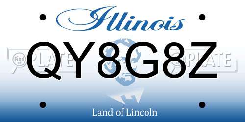 QY8G8Z Illinois License Plate