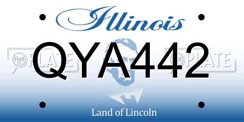QYA442 Illinois License Plate