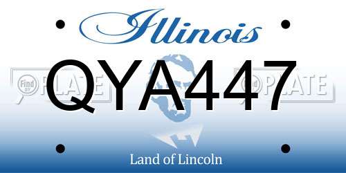QYA447 Illinois License Plate