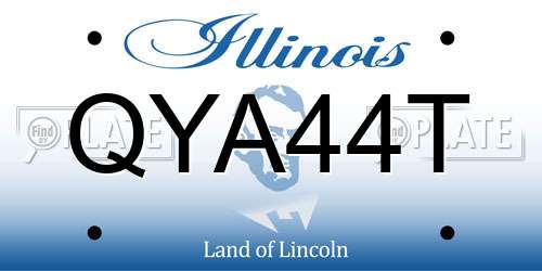QYA44T Illinois License Plate