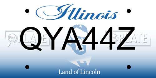 QYA44Z Illinois License Plate