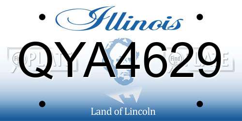 QYA4629 Illinois License Plate