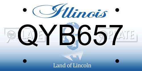 QYB657 Illinois License Plate
