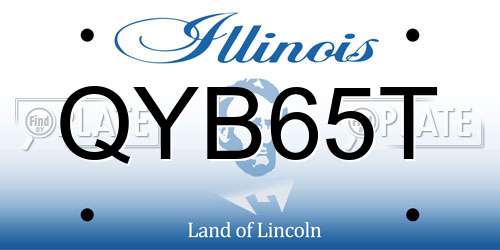QYB65T Illinois License Plate