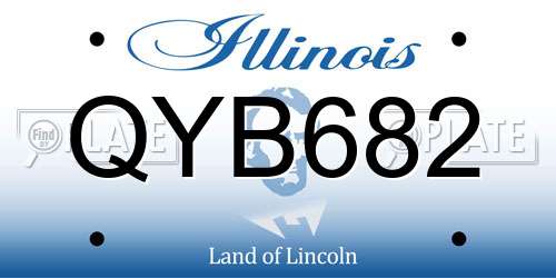 QYB682 Illinois License Plate