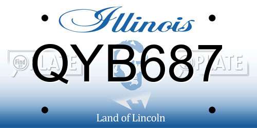 QYB687 Illinois License Plate