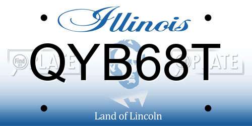 QYB68T Illinois License Plate