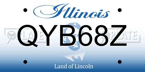 QYB68Z Illinois License Plate