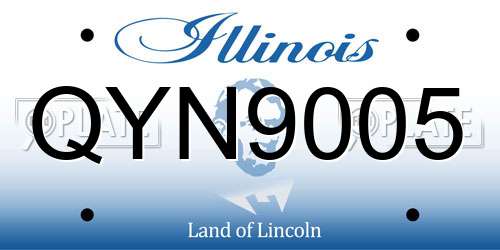 QYN9005 Illinois License Plate