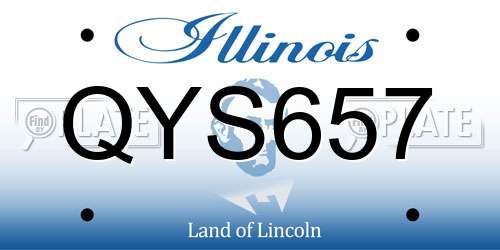 QYS657 Illinois License Plate