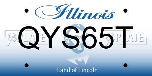 QYS65T Illinois License Plate
