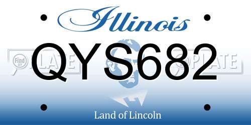 QYS682 Illinois License Plate