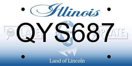 QYS687 Illinois License Plate