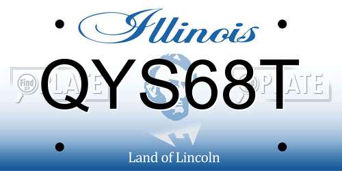 QYS68T Illinois License Plate
