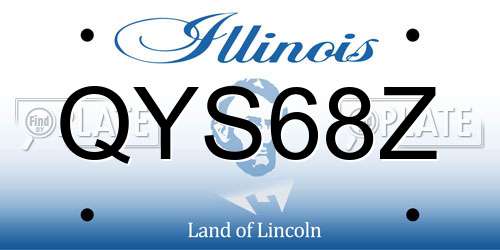 QYS68Z Illinois License Plate