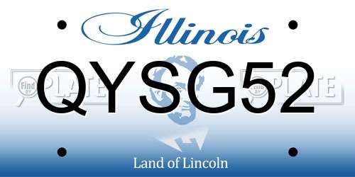 QYSG52 Illinois License Plate