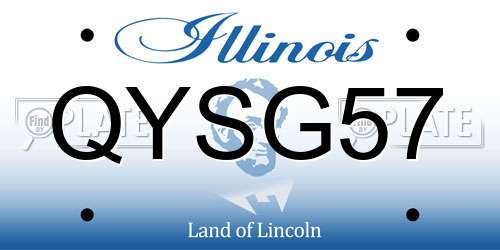 QYSG57 Illinois License Plate
