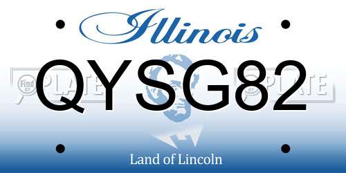 QYSG82 Illinois License Plate