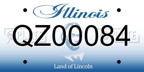 QZ00084 Illinois License Plate