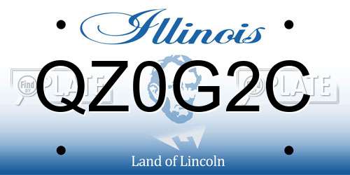 QZ0G2C Illinois License Plate