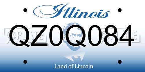 QZ0Q084 Illinois License Plate