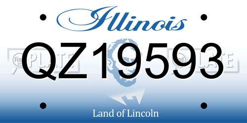 QZ19593 Illinois License Plate