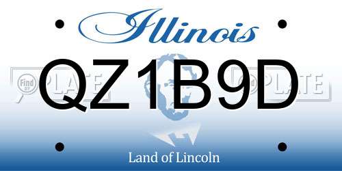 QZ1B9D Illinois License Plate
