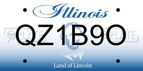 QZ1B9O Illinois License Plate