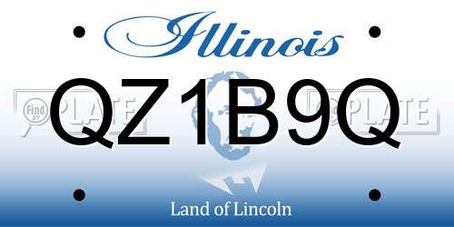 QZ1B9Q Illinois License Plate