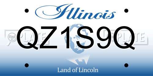 QZ1S9Q Illinois License Plate