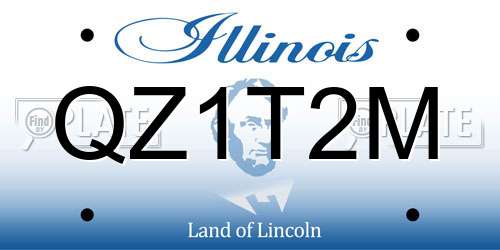 QZ1T2M Illinois License Plate