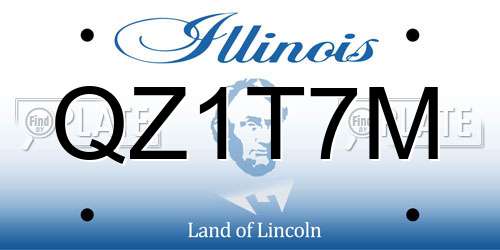 QZ1T7M Illinois License Plate