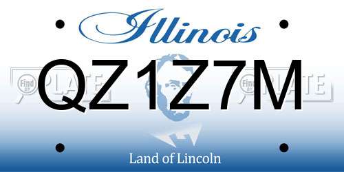 QZ1Z7M Illinois License Plate