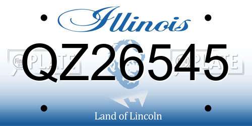 QZ26545 Illinois License Plate