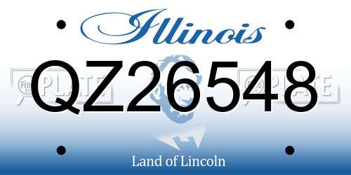 QZ26548 Illinois License Plate