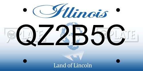 QZ2B5C Illinois License Plate