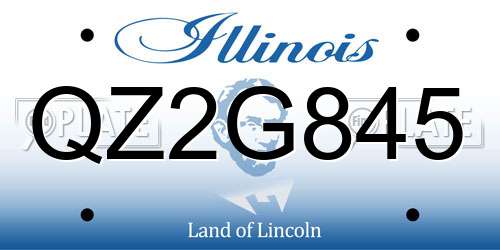 QZ2G845 Illinois License Plate