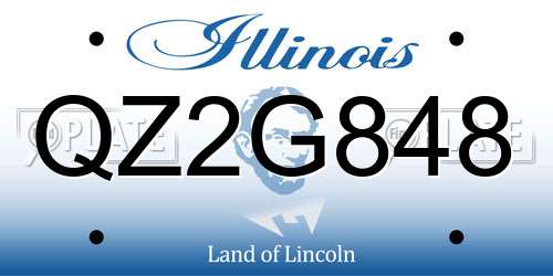 QZ2G848 Illinois License Plate