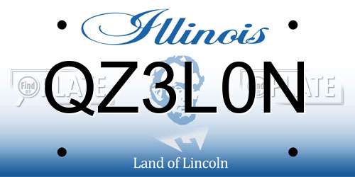 QZ3L0N Illinois License Plate