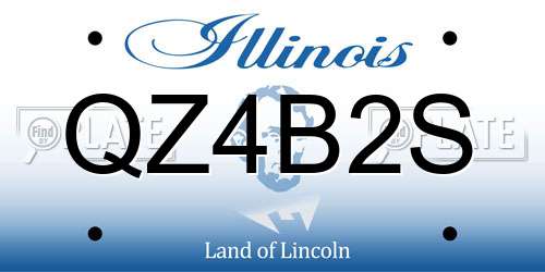 QZ4B2S Illinois License Plate