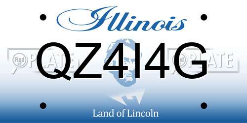 QZ4I4G Illinois License Plate