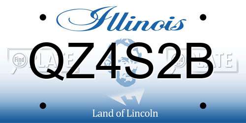 QZ4S2B Illinois License Plate