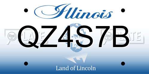 QZ4S7B Illinois License Plate